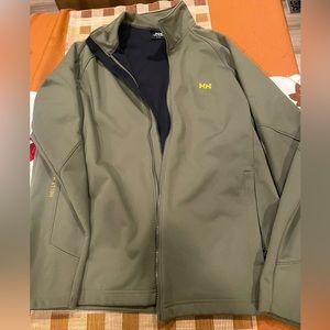Helly Hansen Green Full Zip Jacket, Lightweight